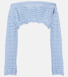 Bananhot Helena crochet cotton-blend crop top