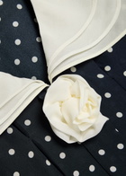 Rixo Valetta Polka dot Silk-chiffon Mini Dress Navy