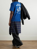 Local Authority LA - La Bones FUFC Logo-Print Cotton-Jersey T-Shirt - Blue