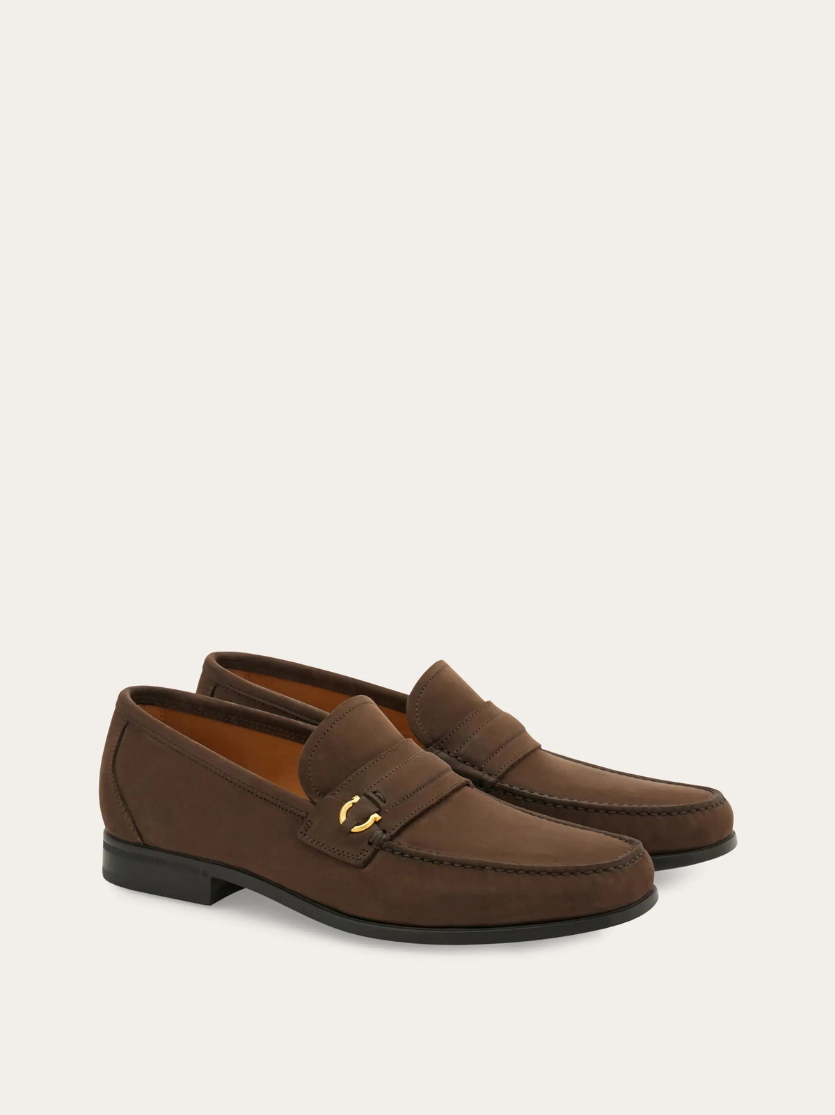 Ferragamo Mens Gancini loafer in Brown