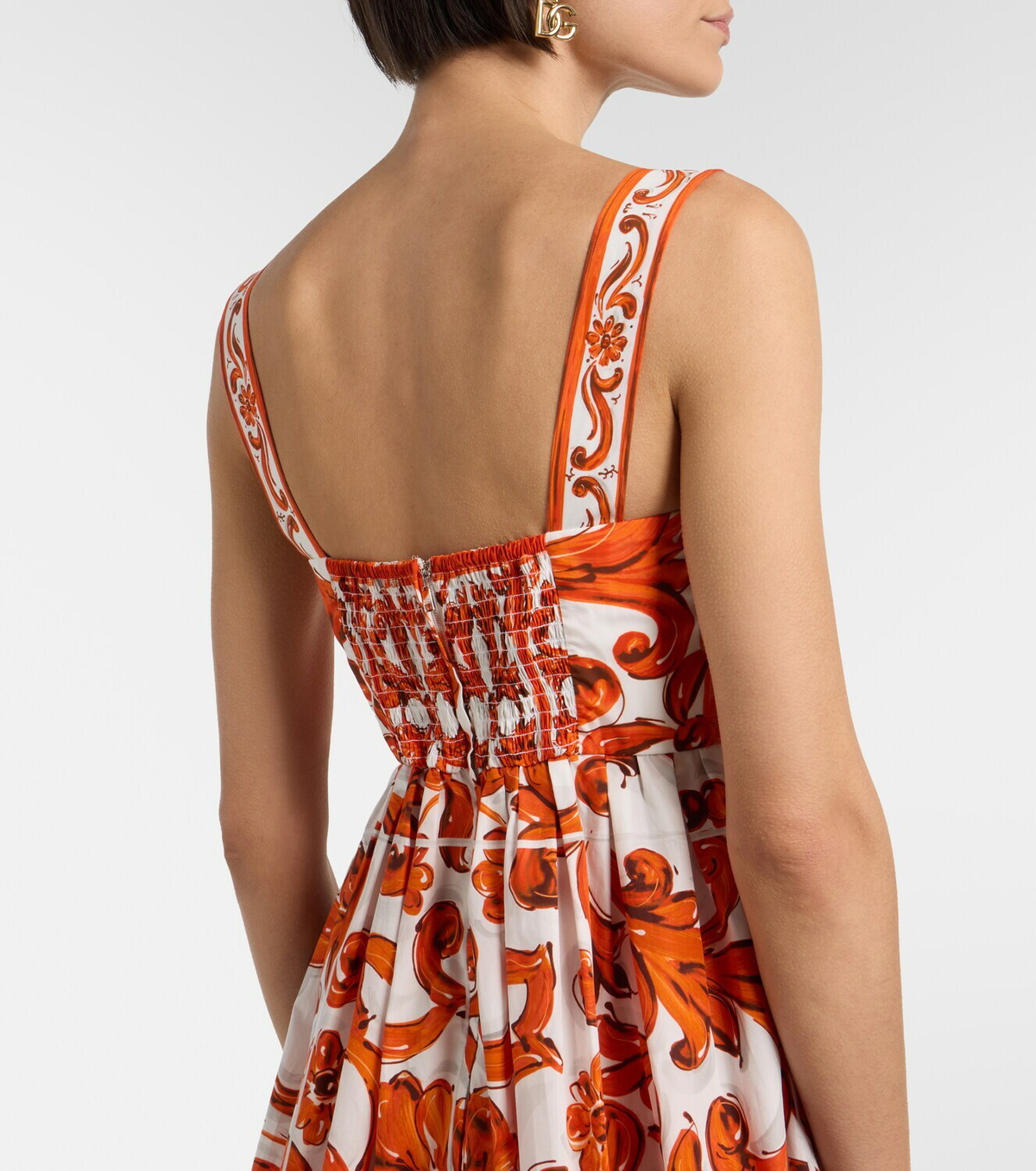 Dolce&Gabbana Majolica cotton poplin minidress