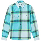 Adsum Men's Tint Plaid Classic Work Shirt in Aqua Plaid