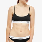 Sporty & Rich Women's Serif Logo Thong in Black