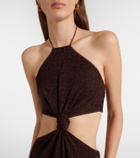 Oséree Lumière cutout halterneck maxi dress