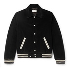 SAINT LAURENT - Striped Padded Cotton-Corduroy Bomber Jacket - Black