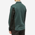 GR10K Men's Half Zip Polo Sweat in Forest Green