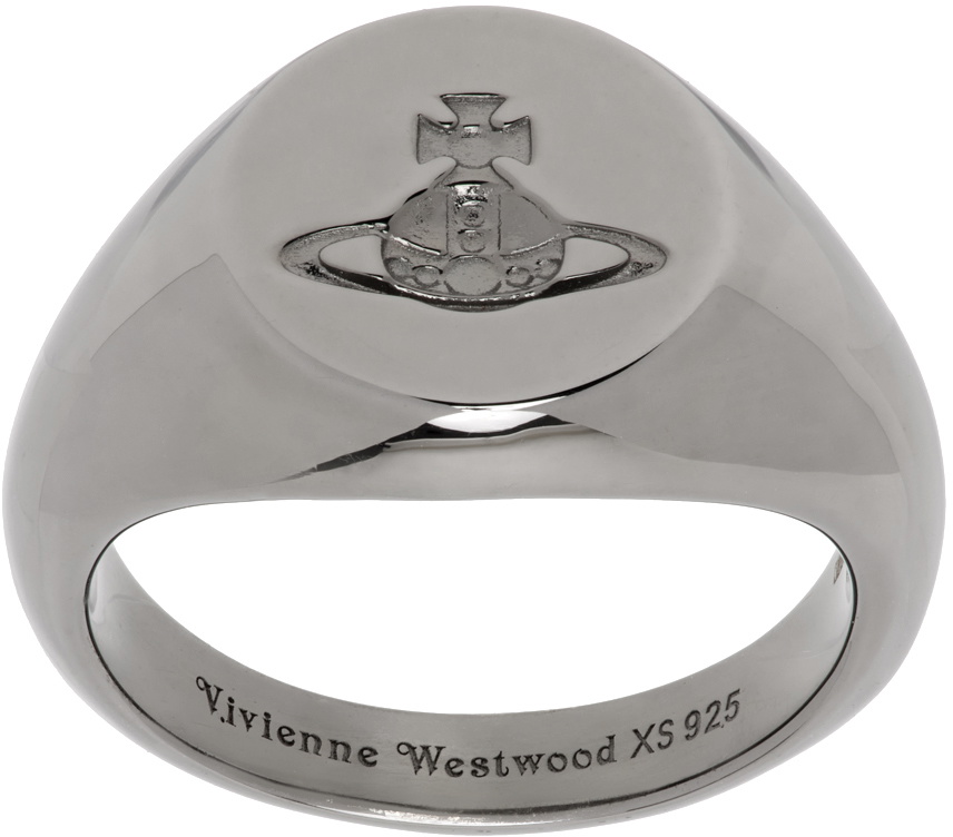 Vivienne Westwood Gunmetal Sigillo Ring