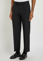 Vowels Tapered-leg Wool-blend Trousers Black
