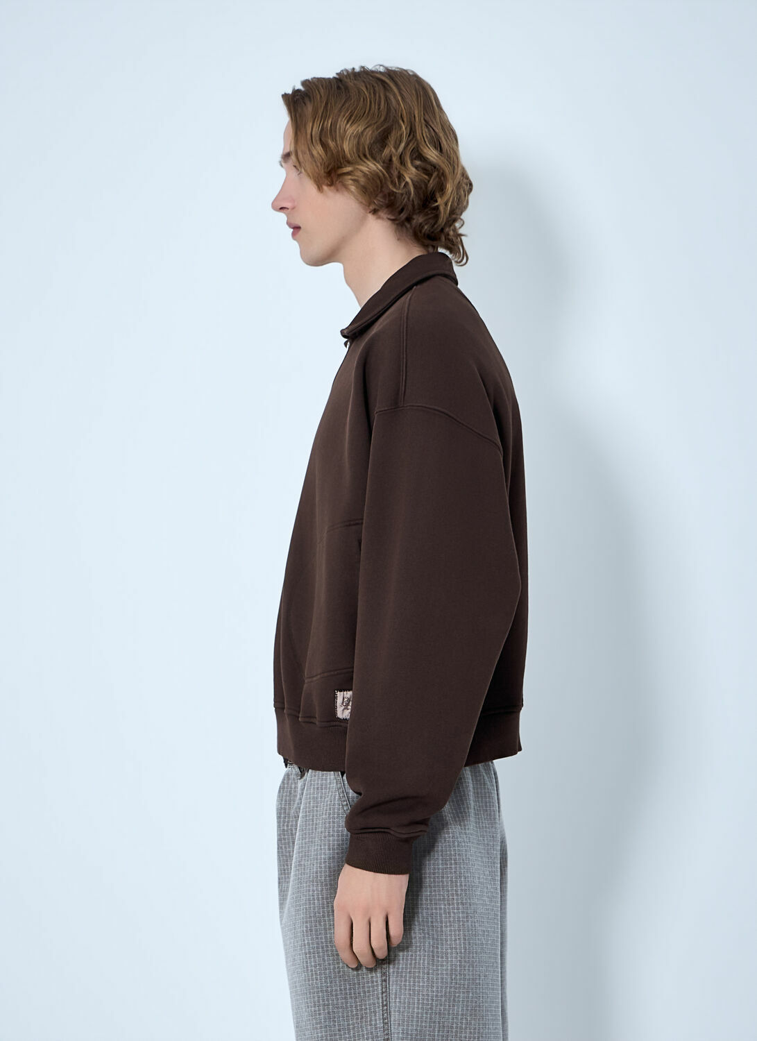 Brain Dead Half-Zip Collared Sweatshirt