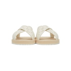 Gucci White and Pink GG Slide Sandals