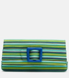 Manolo Blahnik Maygot Small striped clutch