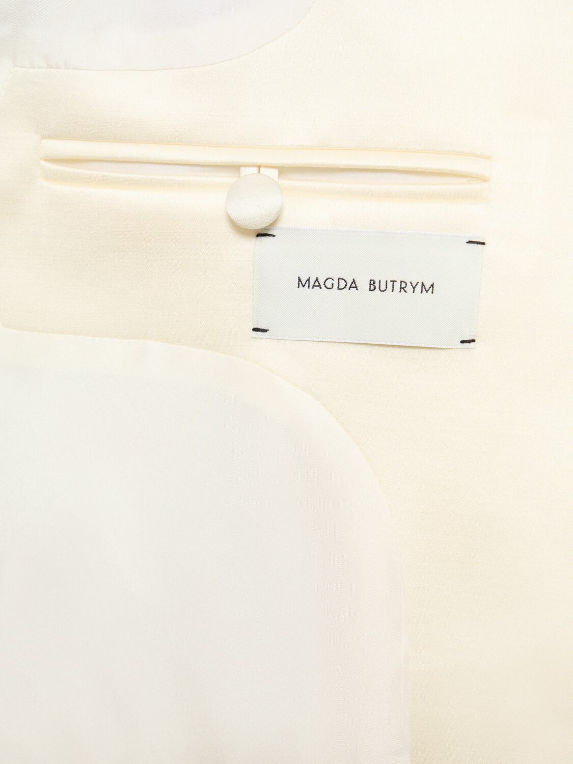 MAGDA BUTRYM - Rose Printed Silk Blend Satin Blazer Magda Butrym