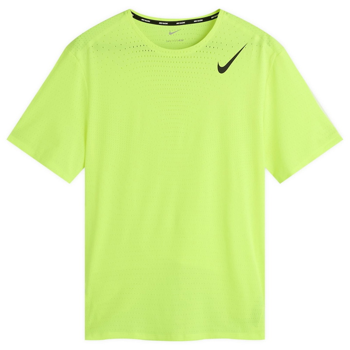 Photo: Nike Aeroswift Short Sleeve T-Shirt in Volt/Black