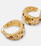 Oscar de la Renta Crystal-embellished hoop earrings