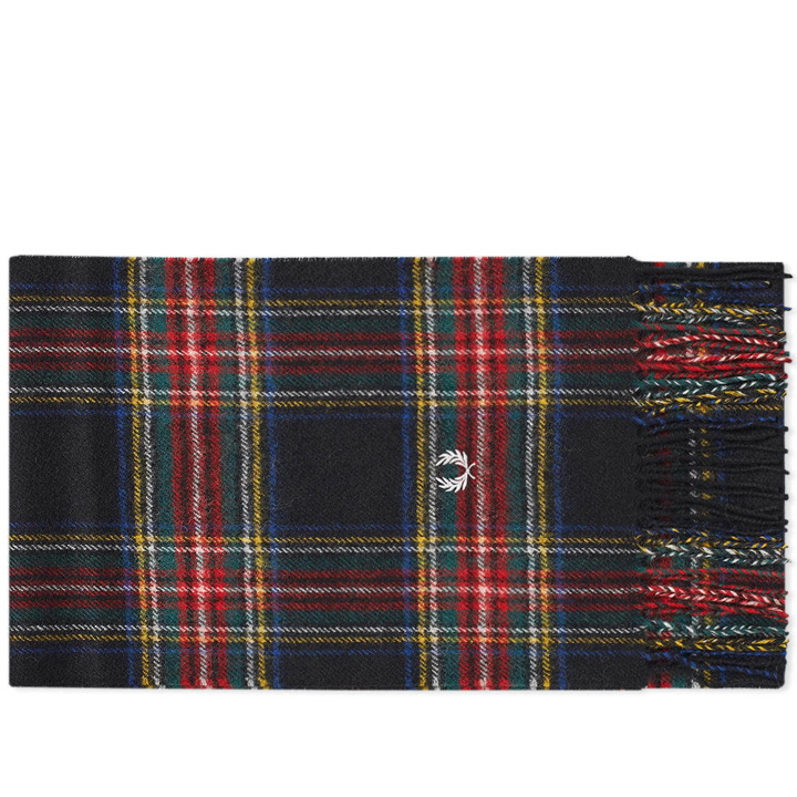 Photo: Fred Perry Black Stewart Tartan Scarf