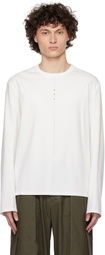 CARNET-ARCHIVE White '3 Stitches 3 Metal Plates' Long Sleeve T-shirt