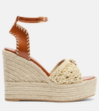 Versace Medusa espadrille wedge sandals