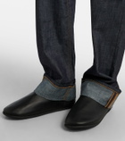 Christen Big Boot leather slip-on shoes