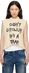 R13 Off-White Cable Vest