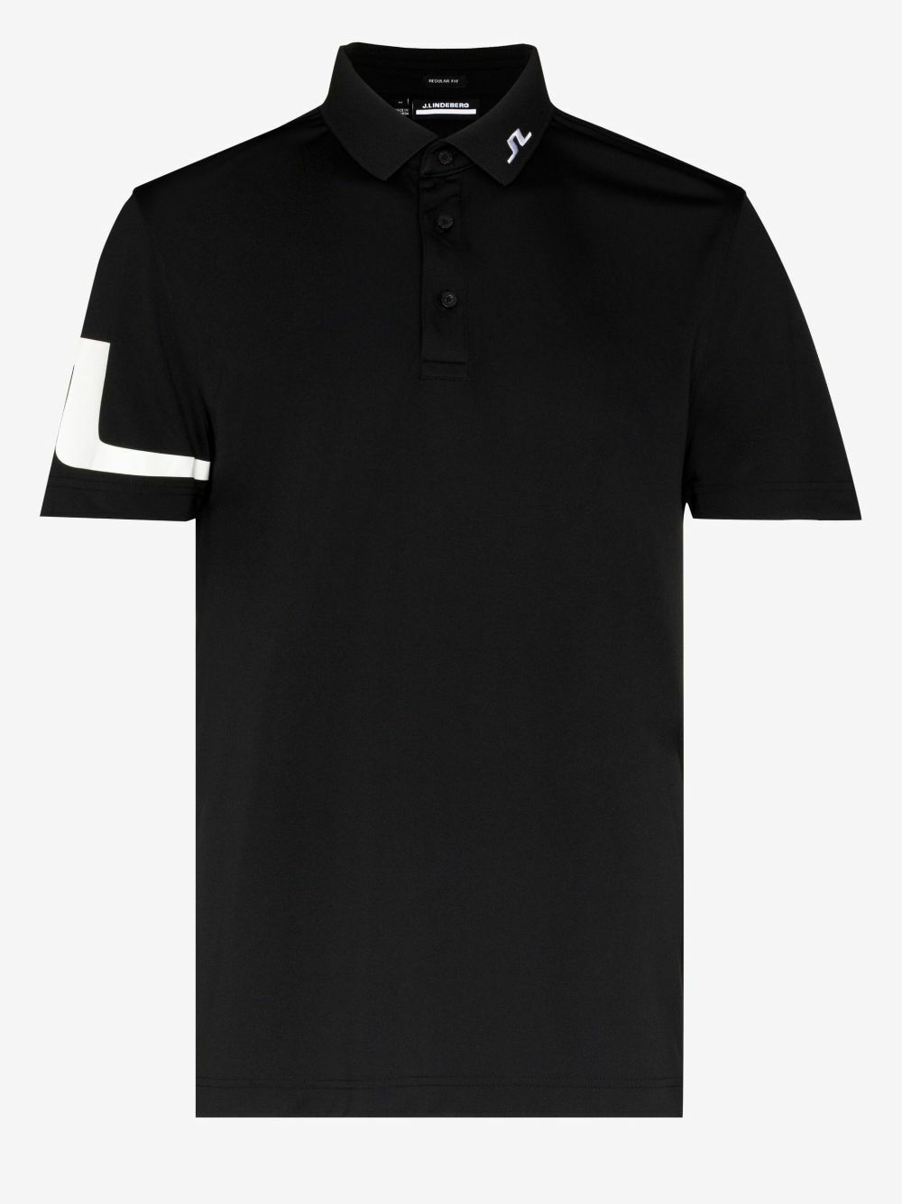 J.Lindeberg Black Heath Logo Golf Polo Shirt
