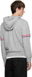 Thom Browne Gray Zip Pique Loopback RWB Engineered Hoodie