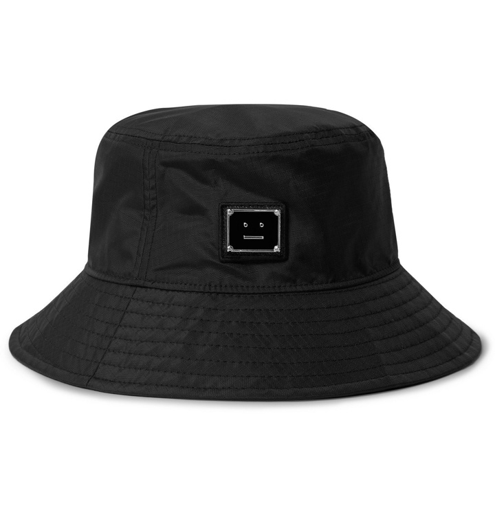 Photo: ACNE STUDIOS - Logo-Appliquéd Ripstop Bucket Hat - Black