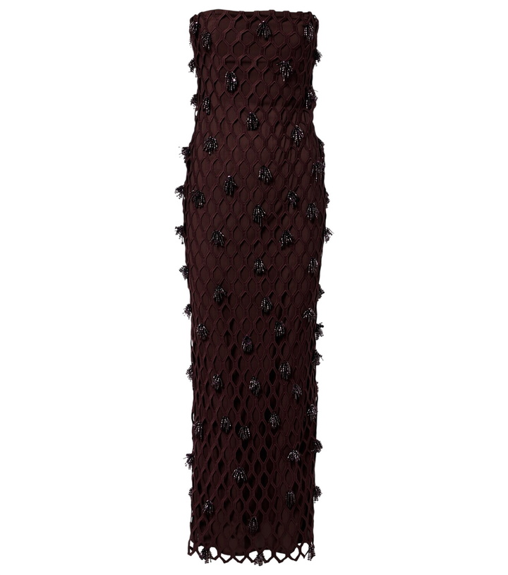 beaded top prom dress SIMKHAI