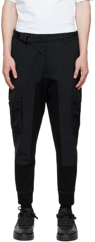 Photo: Dsquared2 Black Hybrid R1x Dean Cargo Pants