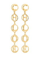 Chloe The Chloé Script Drop Earrings - Gold - One Size