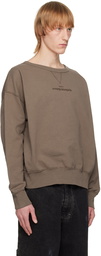 Maison Margiela Brown Embroidered Sweatshirt