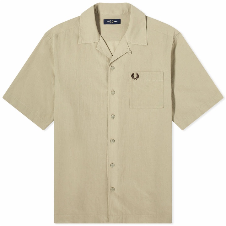 Photo: Fred Perry Men's Textured Vacation Shirt in Warm Grey