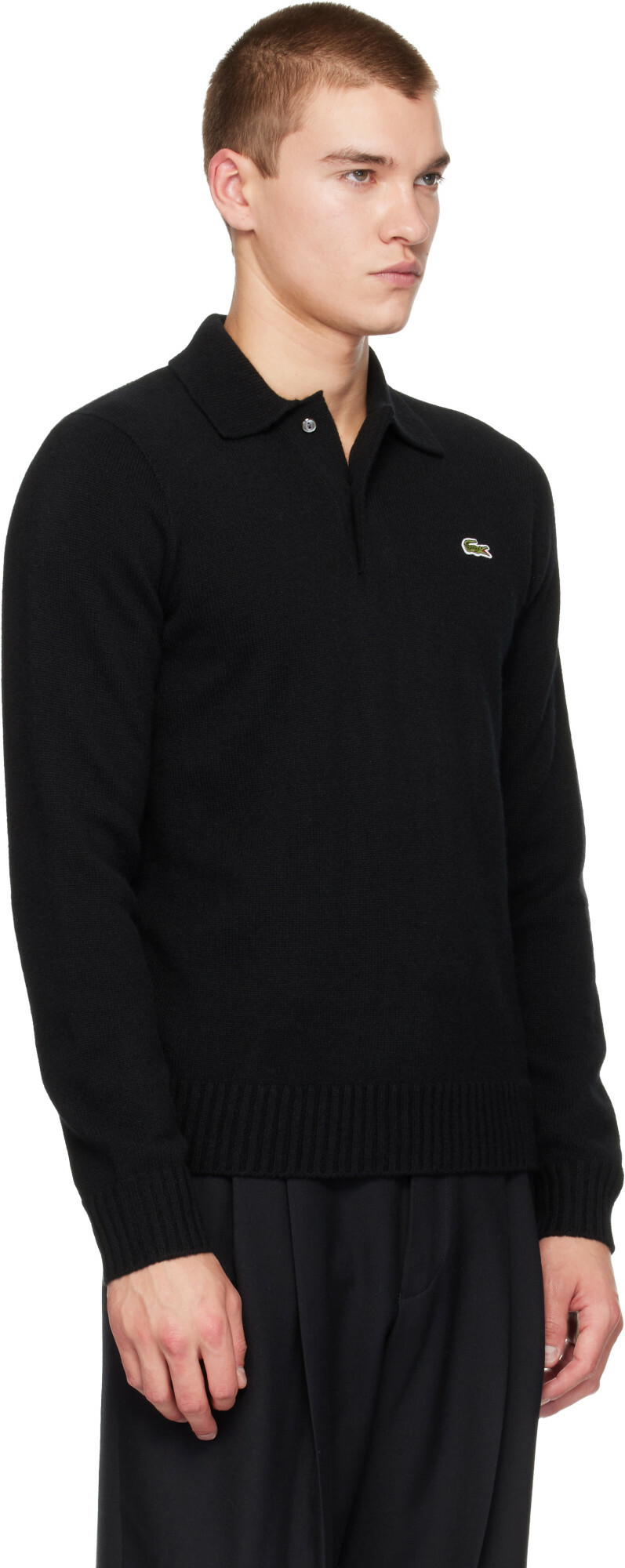 Lacoste Black Cashmere Polo