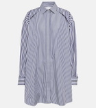 Sacai - Striped cotton poplin shirt dress