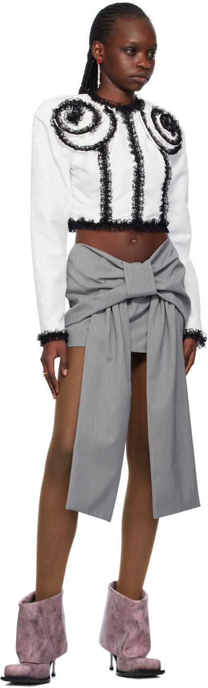 FIDAN NOVRUZOVA White Appliqué Jacket