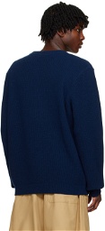 Maison Kitsuné Blue Handwriting Sweater