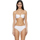 SHUSHU/TONG White Raw Edge Bralette & Briefs Set
