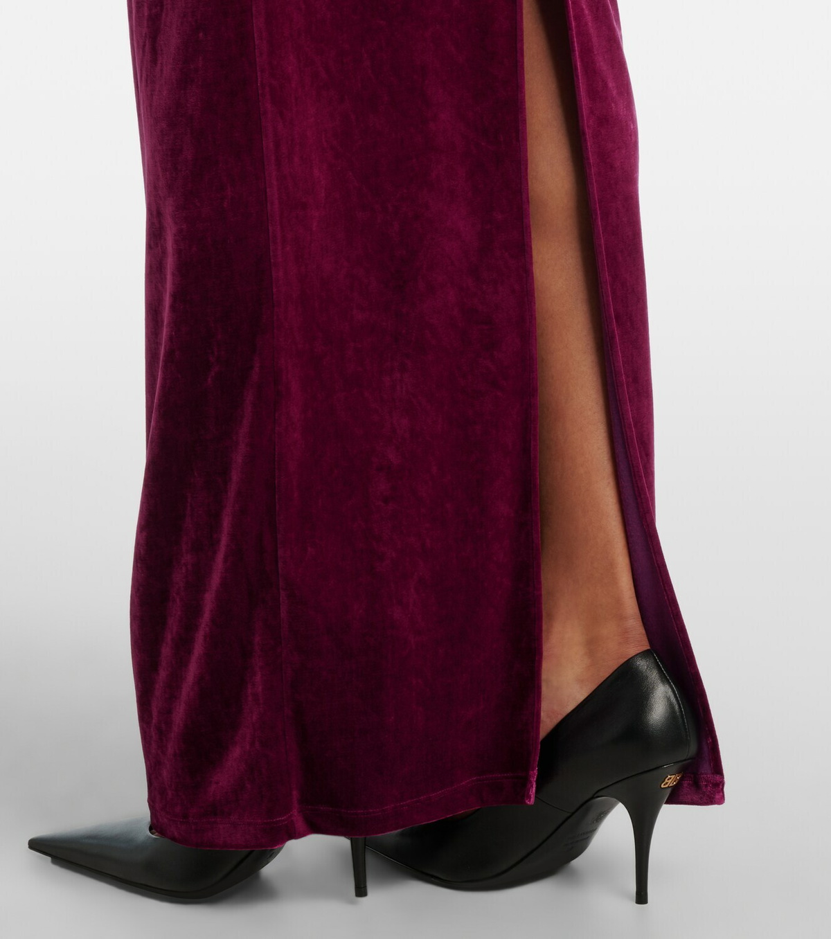 Balenciaga Open-back velvet gown