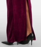 Balenciaga Open-back velvet gown