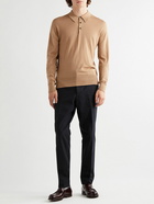 Mr P. - Cashmere and Silk-Blend Polo Shirt - Brown