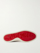 Christian Louboutin - Chambelisneak Embellished Nubuck Sneakers - Neutrals