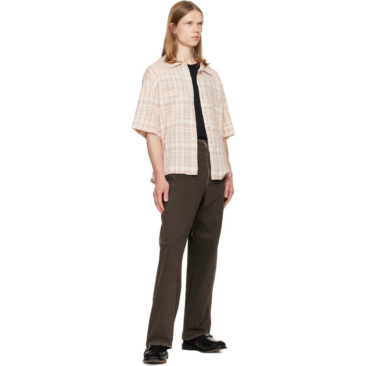 Sunflower Brown Wide Twist Jeans