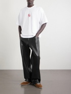 VETEMENTS - Straight-Leg Leather Trousers - Black
