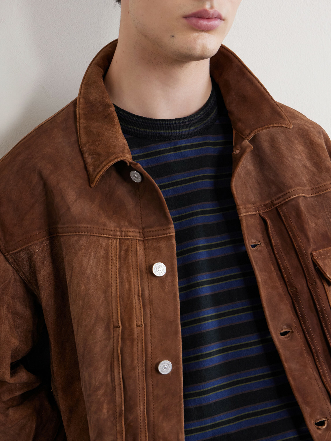 Visvim - 102X Cropped Leather Jacket - Brown Visvim