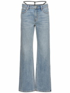 ALEXANDER WANG Mid Rise Relaxed Cotton Denim Jeans