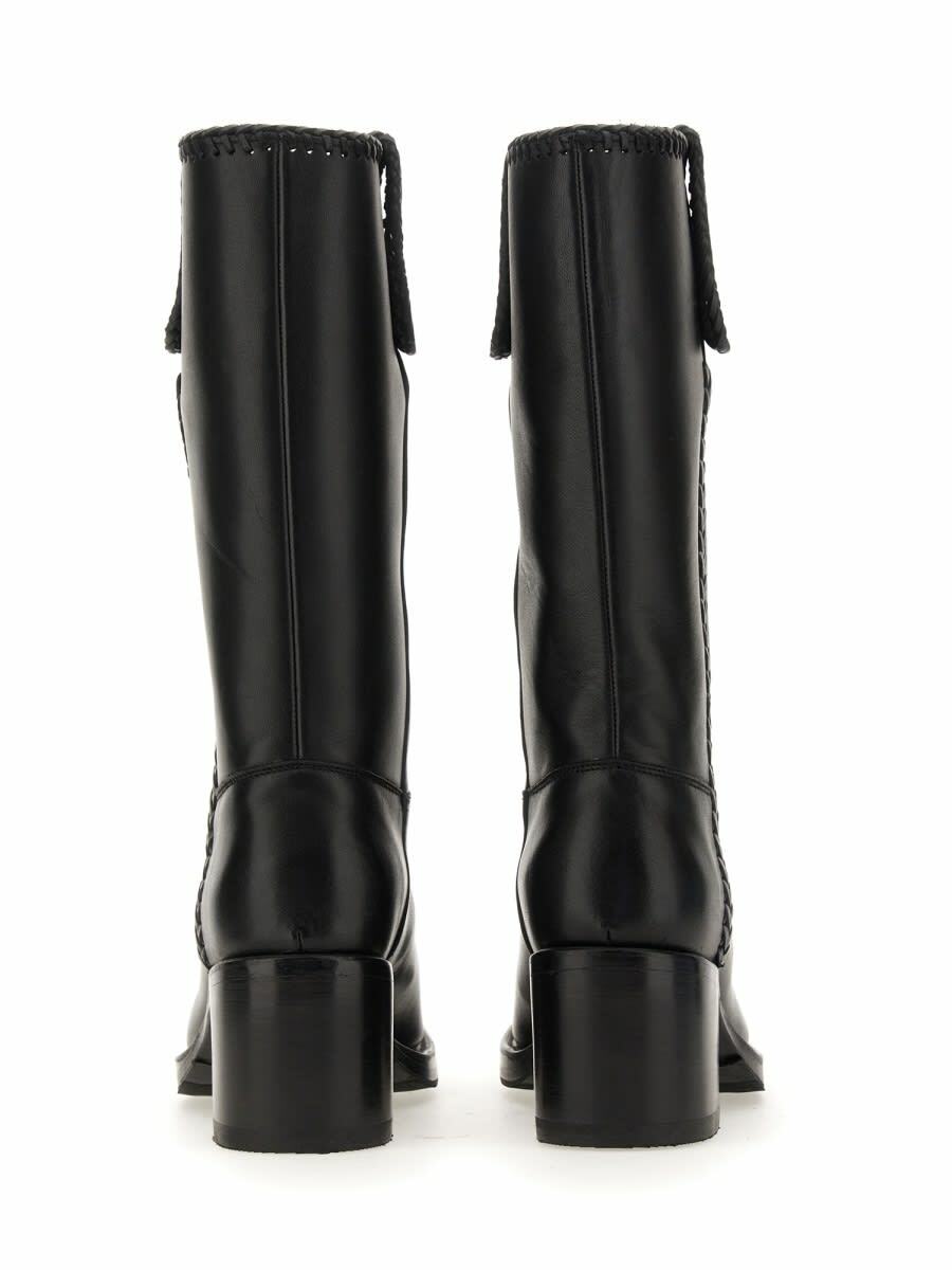HEREU Brown Armenta Low Zipped Boots HEREU