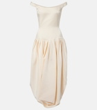 Magda Butrym Off-shoulder cotton and silk maxi dress