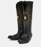 Golden Goose Embroidered leather cowboy boots