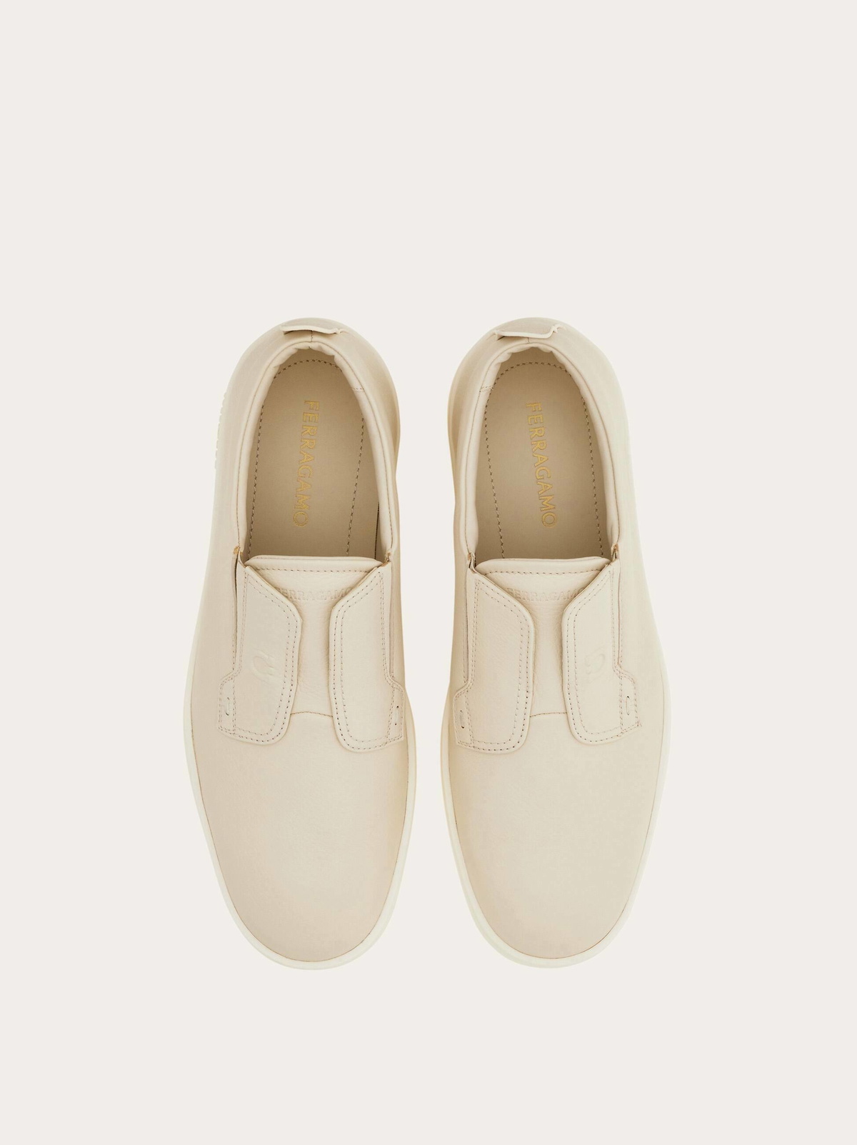 Ferragamo Mens Slip-on sneaker in White