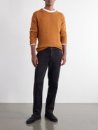 Mr P. - Tapered Cotton-Blend Jersey Drawstring Sweatpants - Black