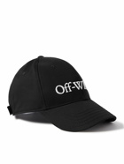 Off-White - Logo-Embroidered Cotton-Gabardine Baseball Cap - Black